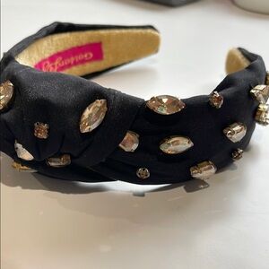 Elegant Black Embellished Headband